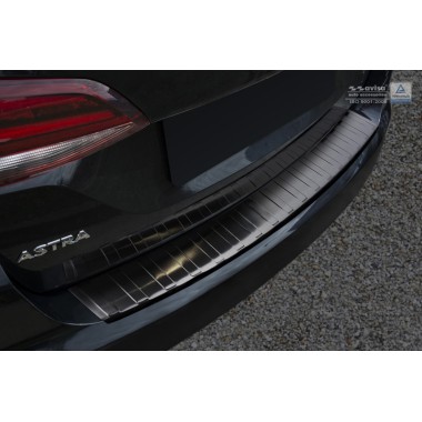 Накладка на задний бампер (черная матовая) Opel Astra V (K) Tourer (2015-) бренд – Avisa главное фото